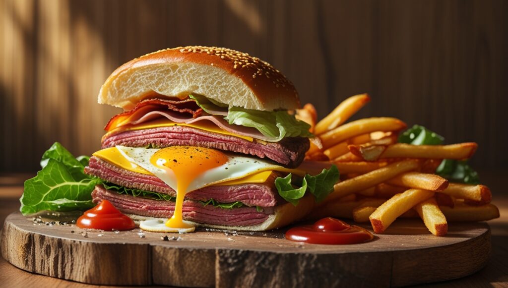 Chivito (Uruguayan Steak Sandwich)