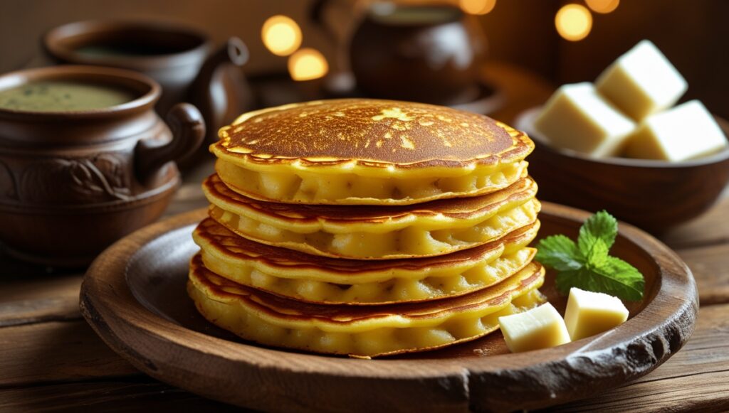 Mbeju (Starchy Cheese Pancake)